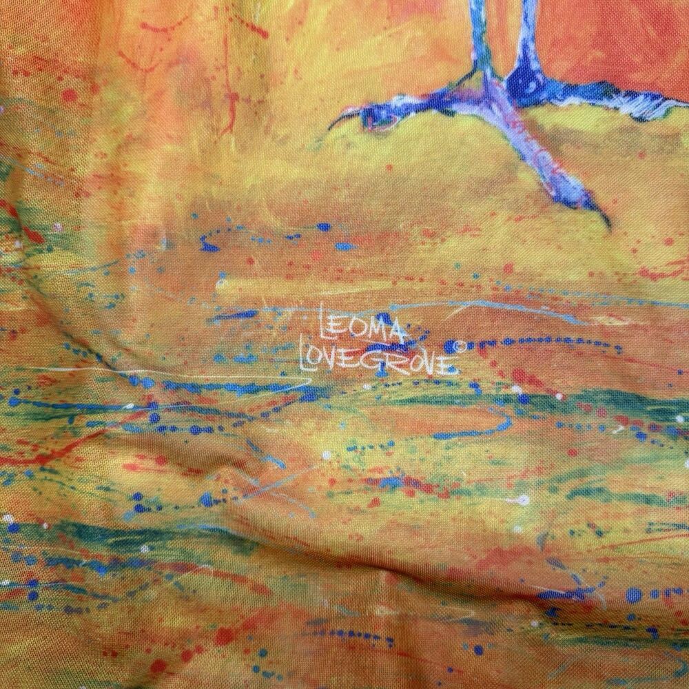 Leoma Lovegrove Tank Top Blouse Shirt Wearable Art Sand Piper Beach Colorful M - Picture 6 of 9